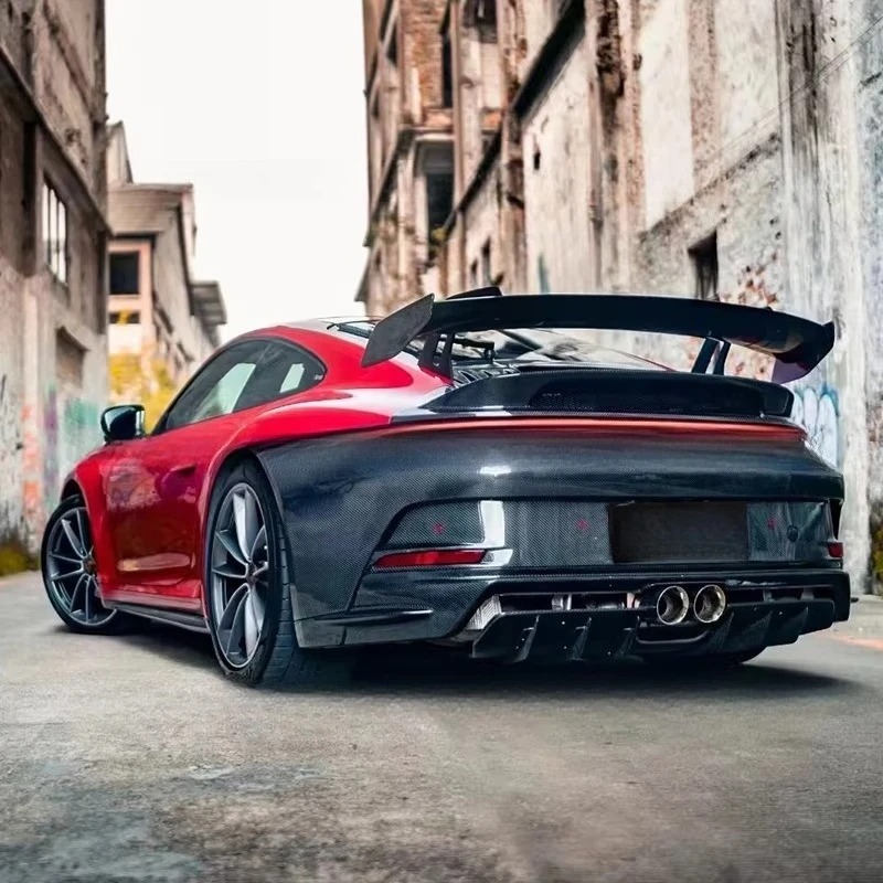 Carrera Upgrade GT3 Style Dry Carbon Fiber New Carbon Glossy Screw-On Front Bumper Hood Body Kits for 911 992 LCK Brand 6-Month